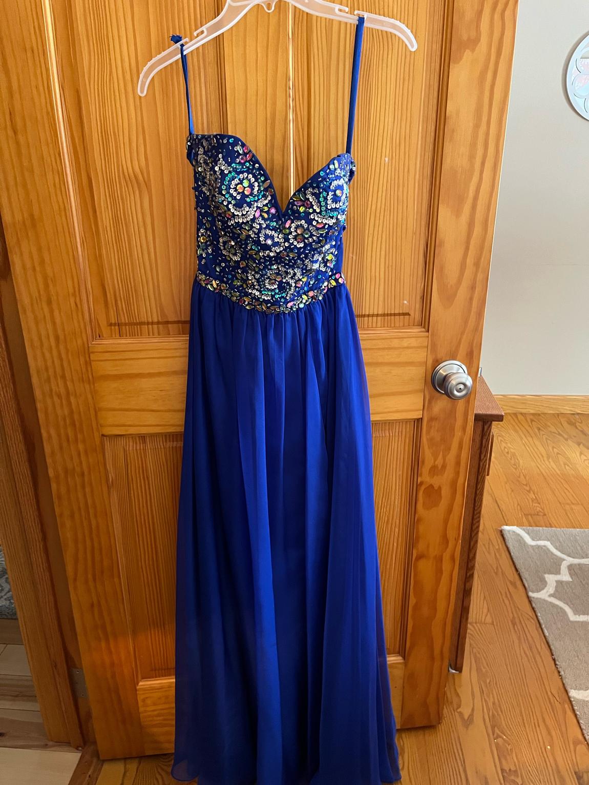 Size 6 Blue Floor Length Maxi on Queenly