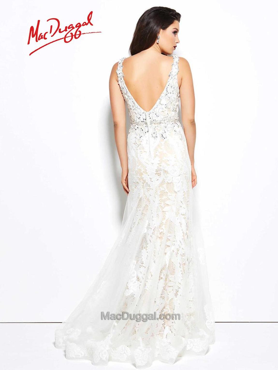 Style 50307R Mac Duggal Size 2 Pageant White Floor Length Maxi on Queenly