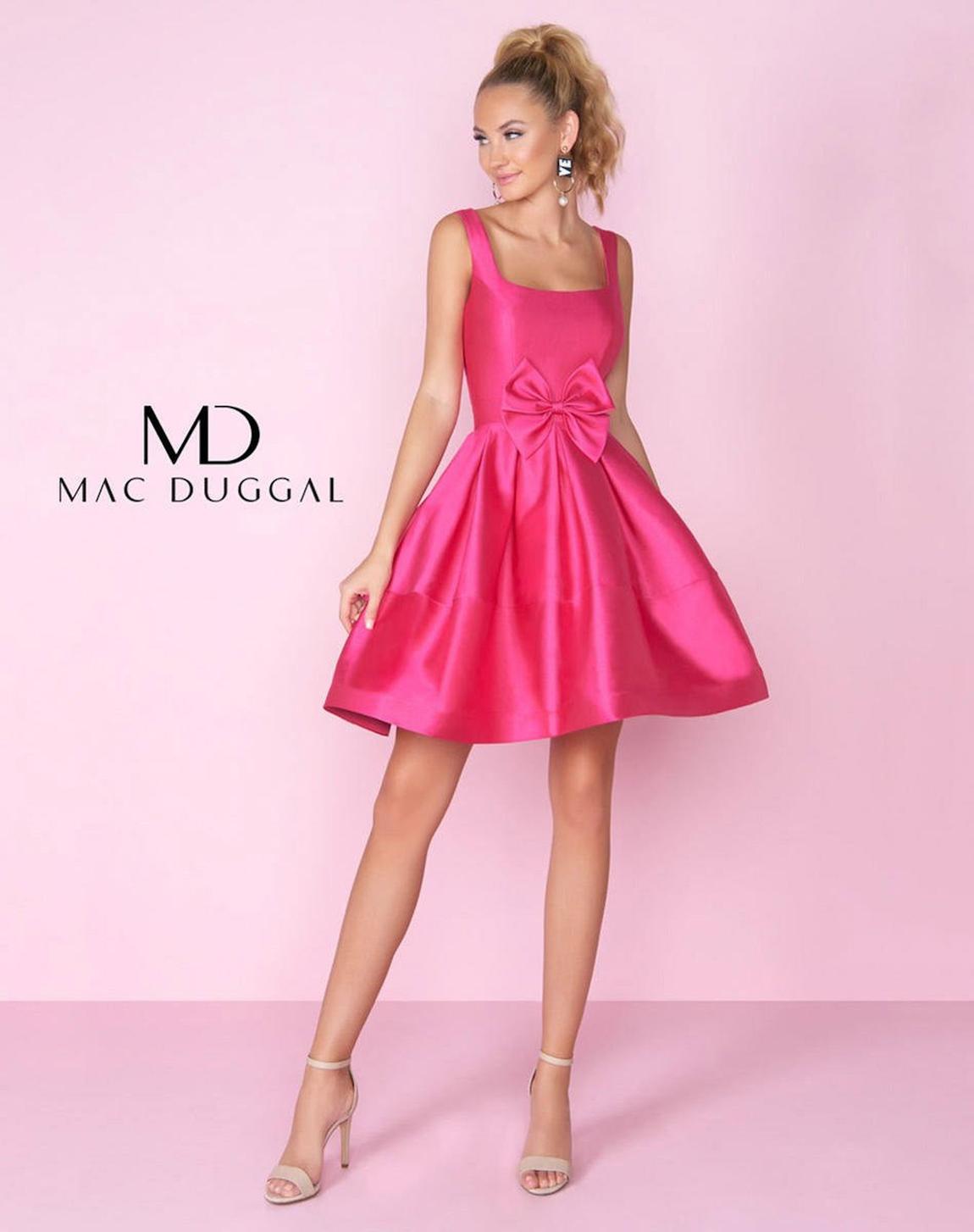 Style 66571C Mac Duggal Size 4 Hot Pink Cocktail Dress on Queenly