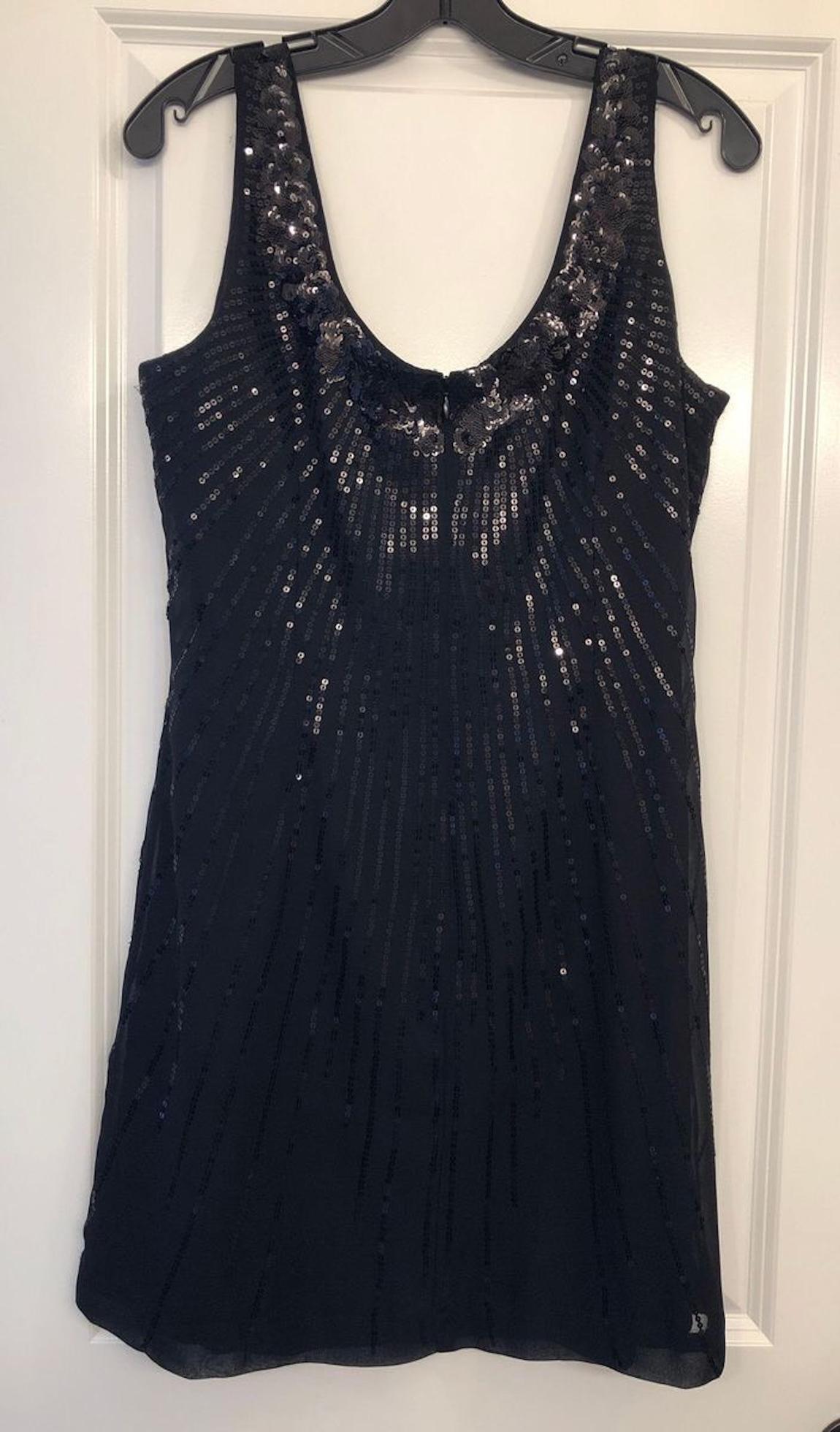 Size 10 Nightclub Sequined Black Cocktail Dress on Queenly