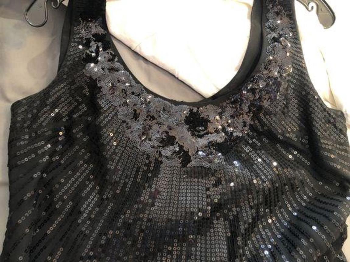 Size 10 Nightclub Sequined Black Cocktail Dress on Queenly