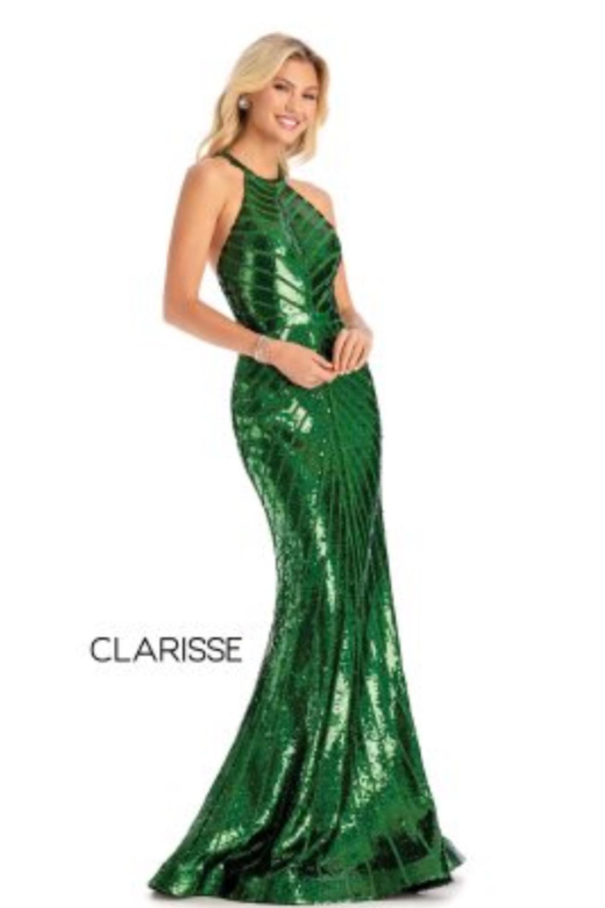 Style 8004 Clarisse Size 6 Prom Green Mermaid Dress on Queenly