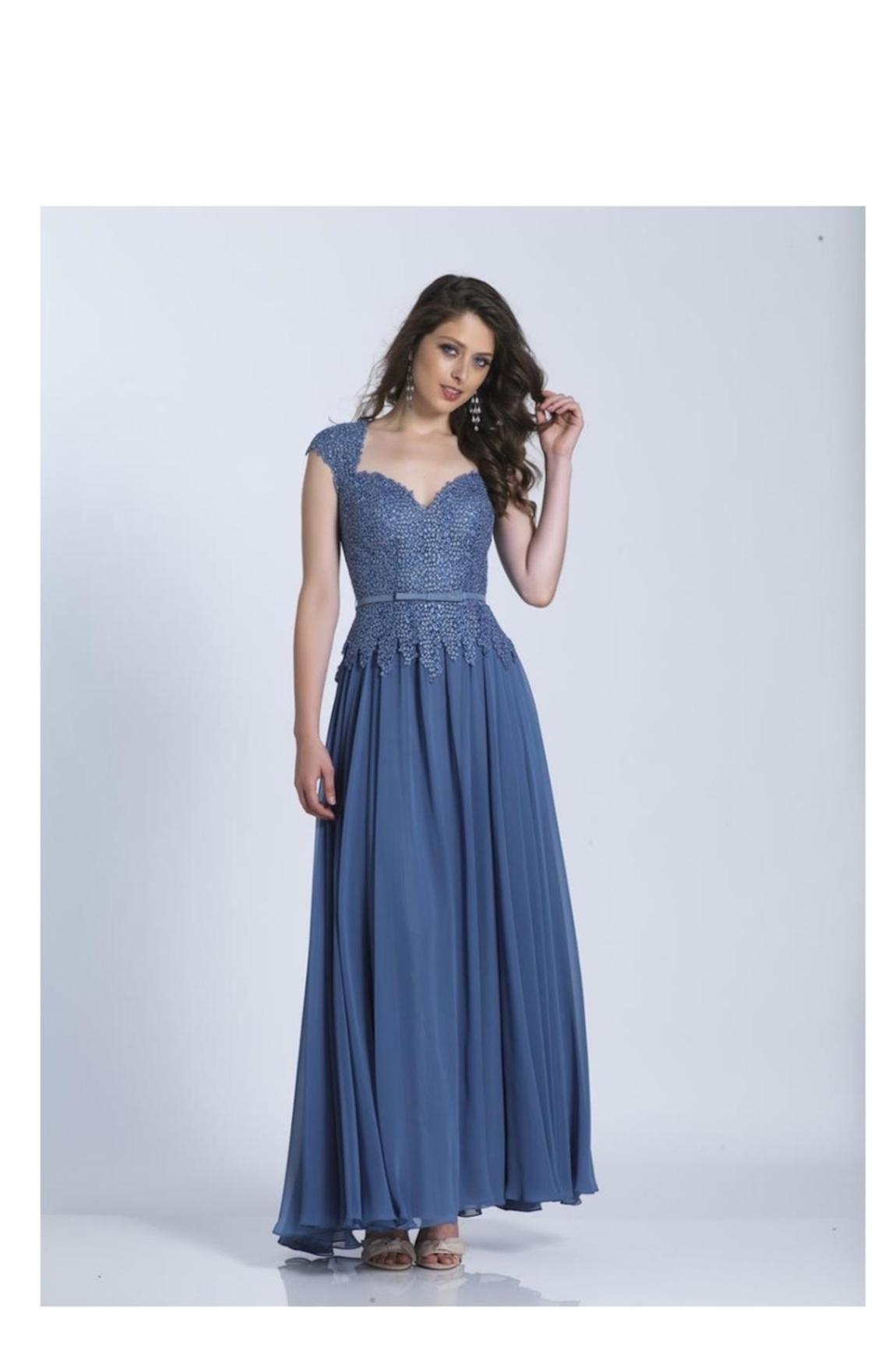 Style 1954 Dave and Johnny Size 14 Blue Floor Length Maxi on Queenly