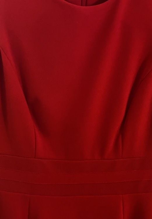 Calvin Klein Size 2 Sheer Red A-line Dress on Queenly