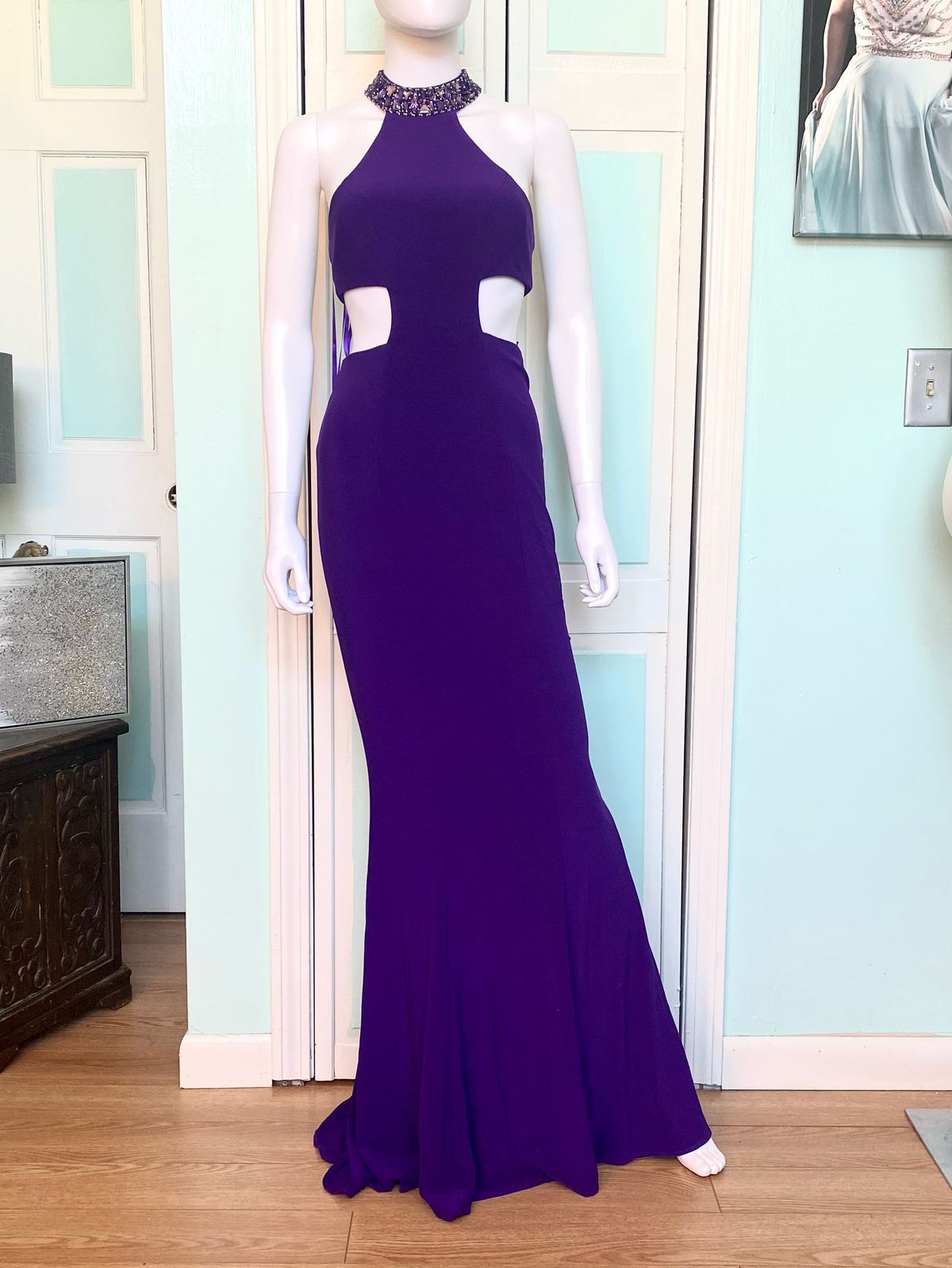 Faviana Size 00 Prom Purple Floor Length Maxi on Queenly