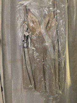 Cinderella Size 10 Homecoming Silver A-line Dress on Queenly