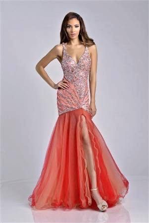 Size 00 Prom Orange Side Slit Dress on Queenly