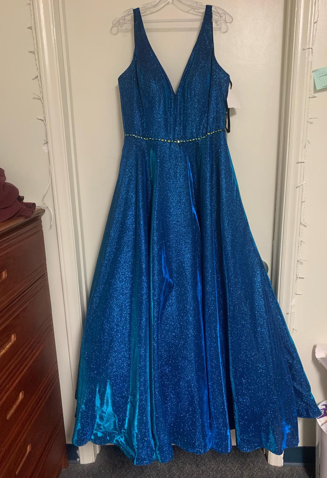 Tiffany Designs Plus Size 16 Blue Ball Gown on Queenly