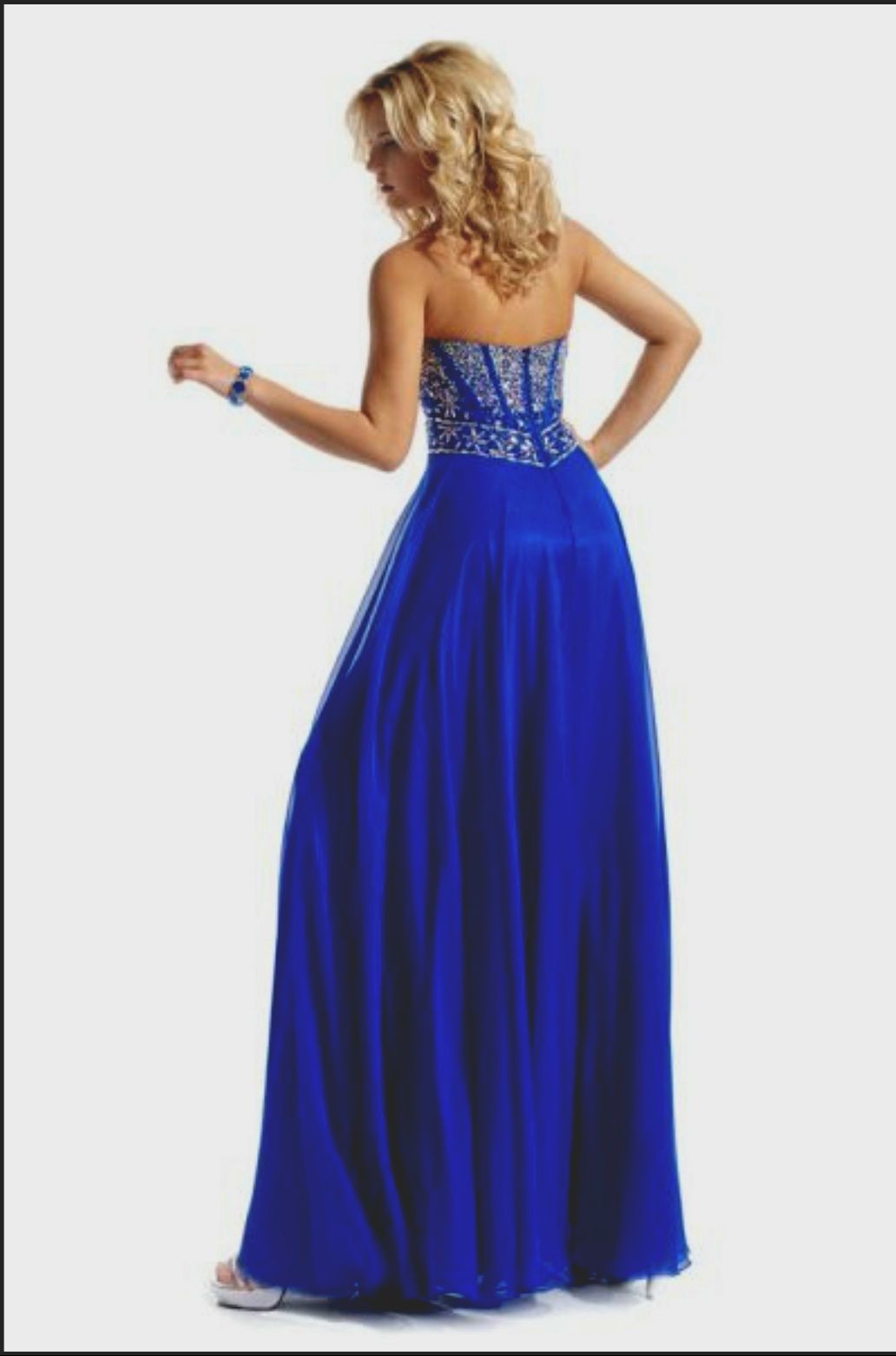 Style 6135 Partytime Formals/Rachel Allan Size 12 Royal Blue A-line Dress on Queenly