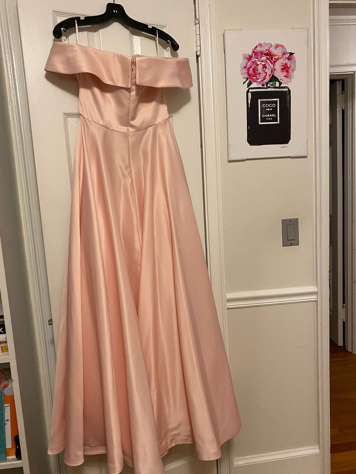Custom made Size 4 Strapless Light Pink Floor Length Maxi on Queenly