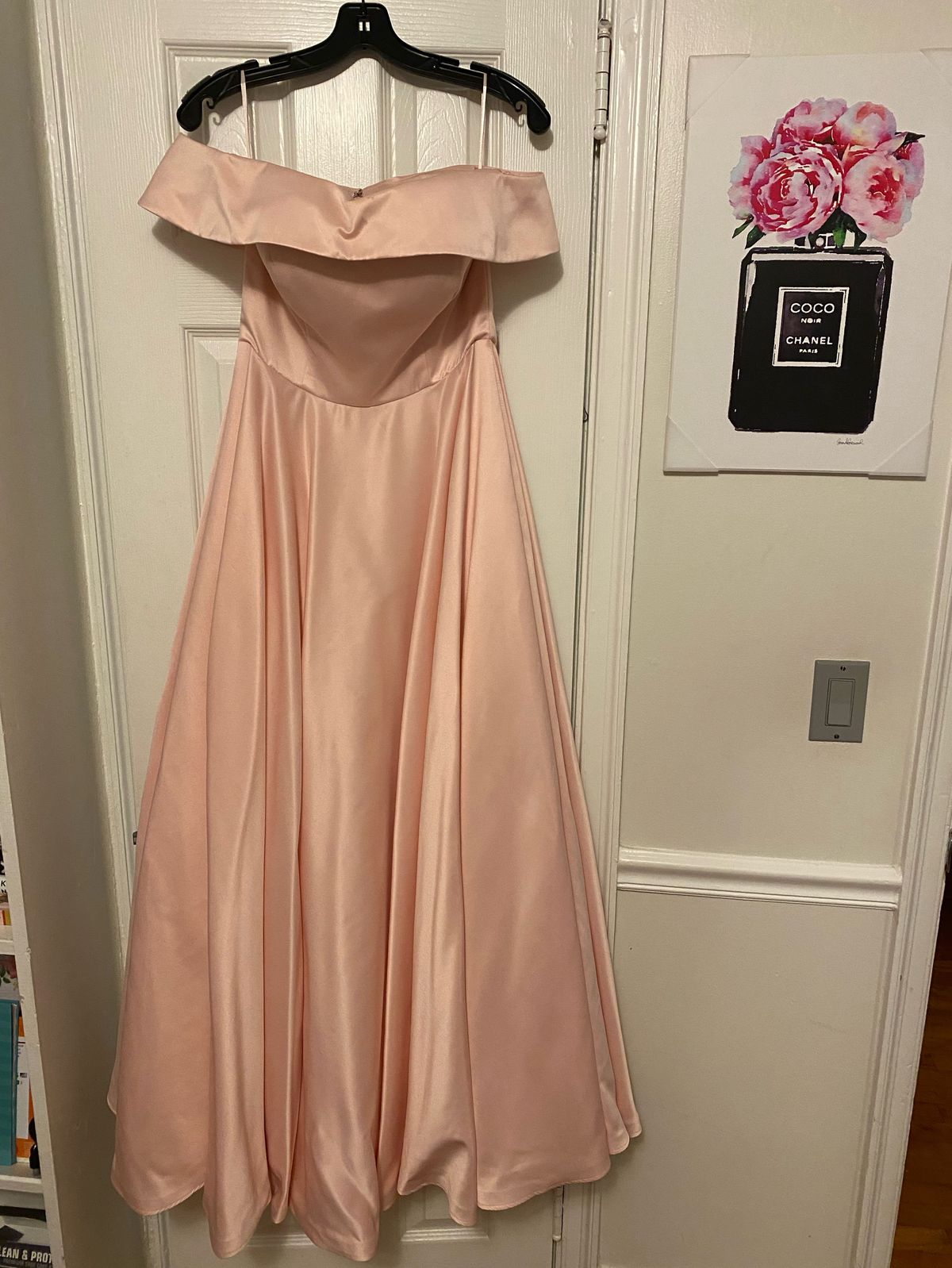 Custom made Size 4 Strapless Light Pink Floor Length Maxi on Queenly