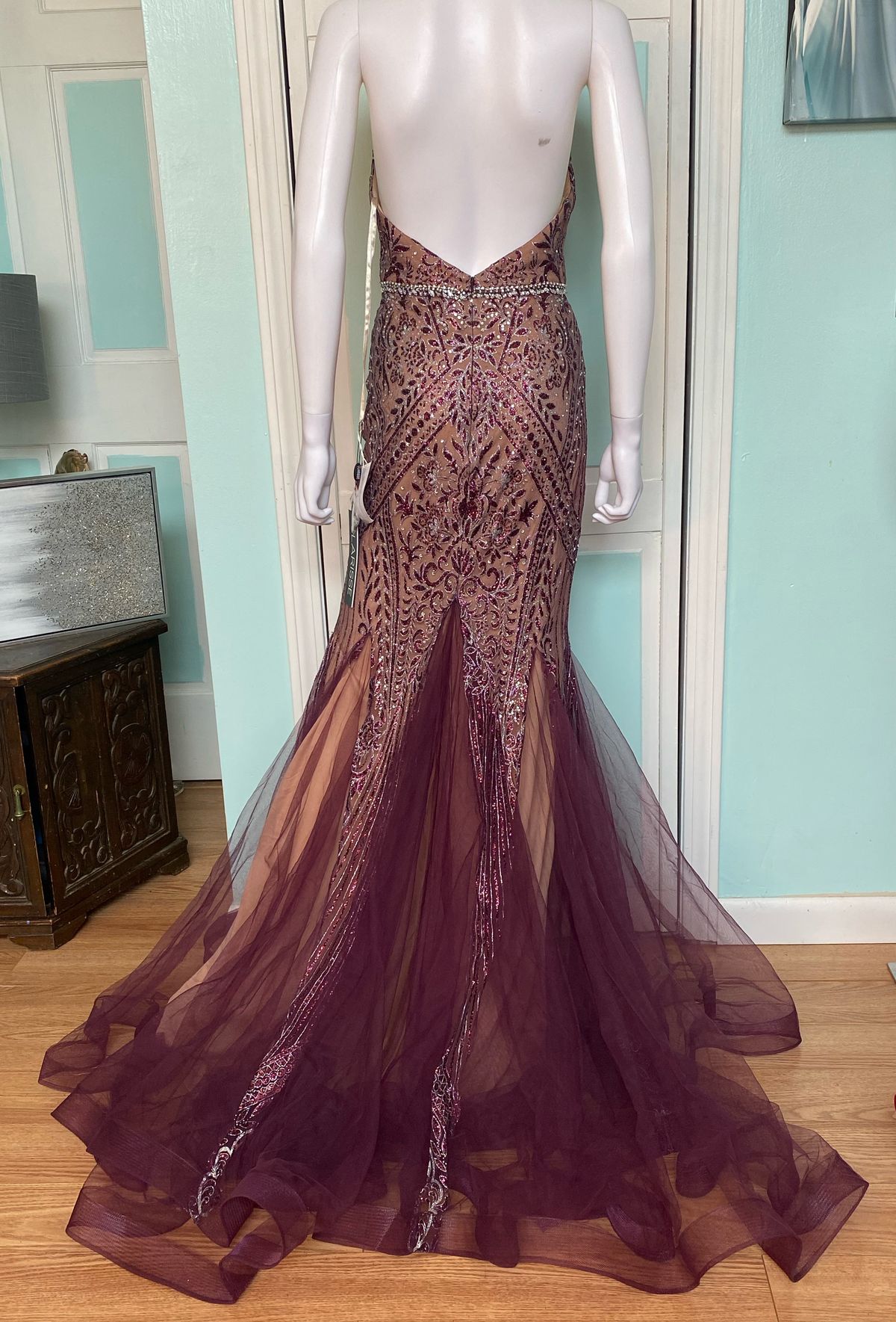 Clarisse Size 4 Prom Burgundy Red Mermaid Dress on Queenly