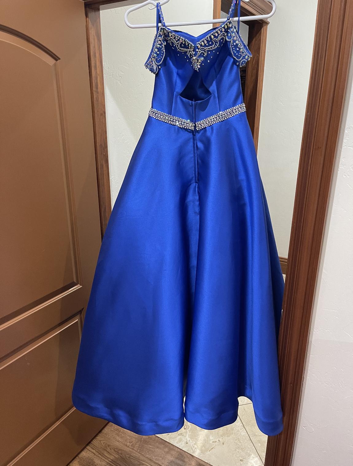 Ritzee Girls Size 14 Royal Blue Ball Gown on Queenly