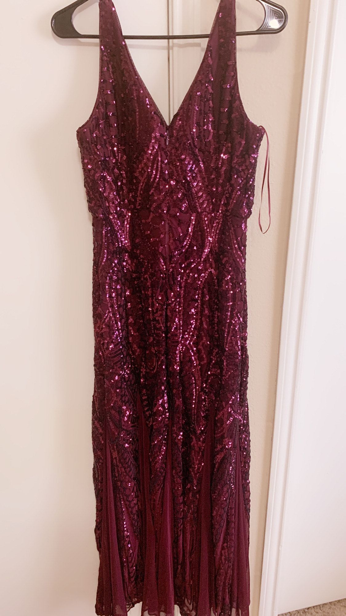 Size 10 Lace Purple A-line Dress on Queenly