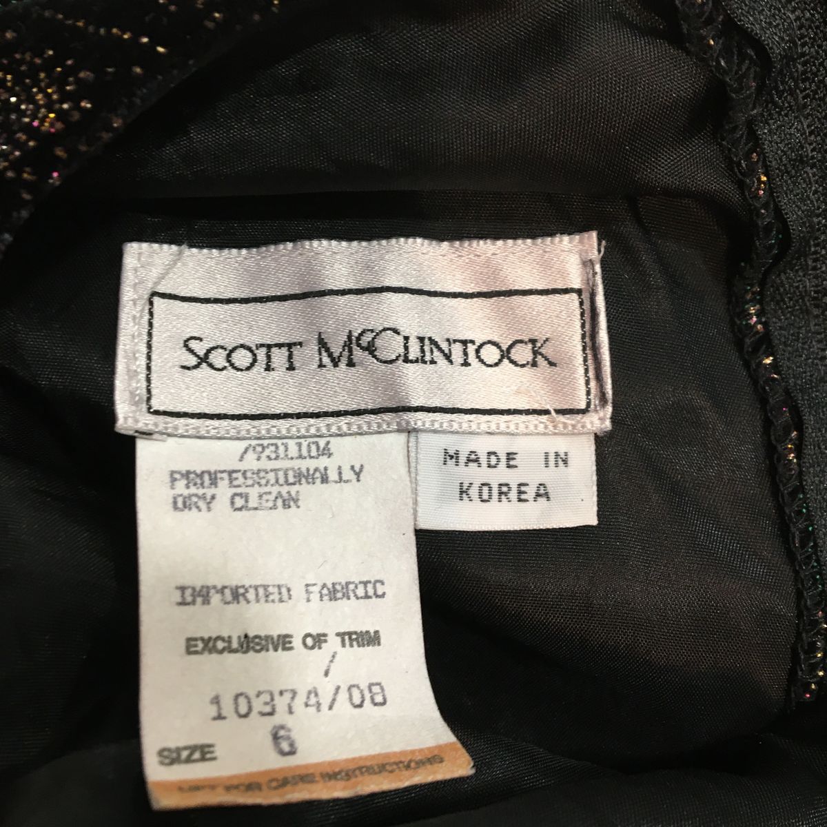 Scott McClintock Size 6 Velvet Black Cocktail Dress on Queenly