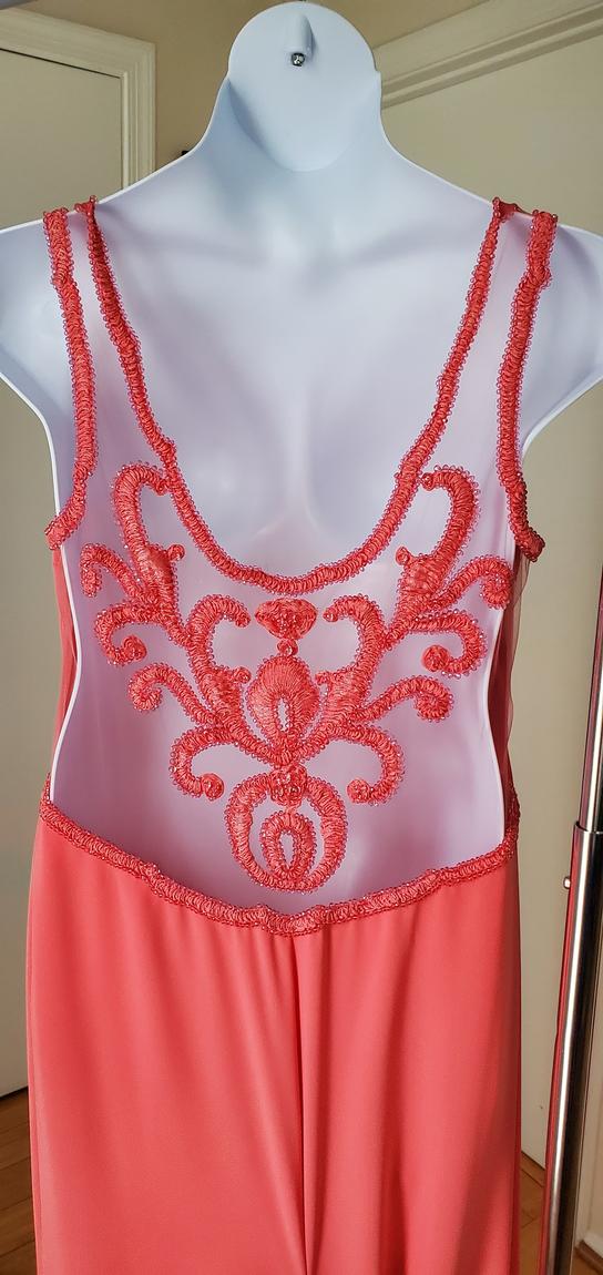 Terikediz  Plus Size 16 Sheer Orange Mermaid Dress on Queenly