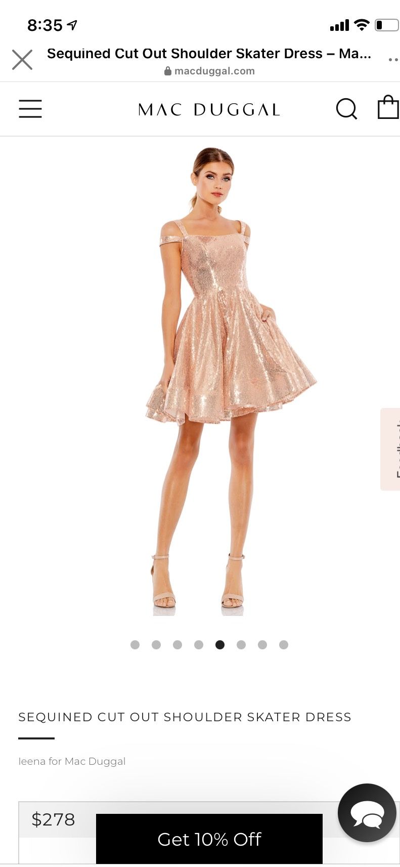 Mac Duggal Size 8 Rose Gold Cocktail Dress on Queenly