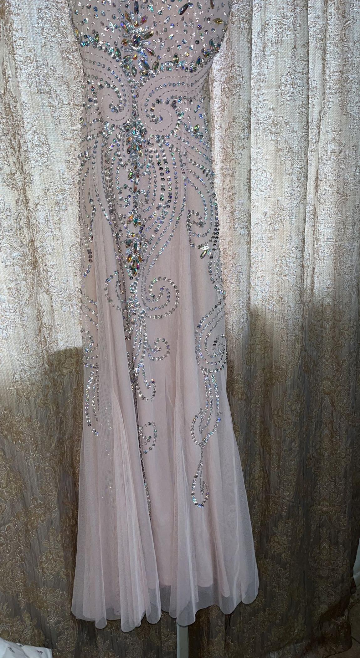 Golden Asp boutique Size 10 Prom Sequined Pink Mermaid Dress on Queenly