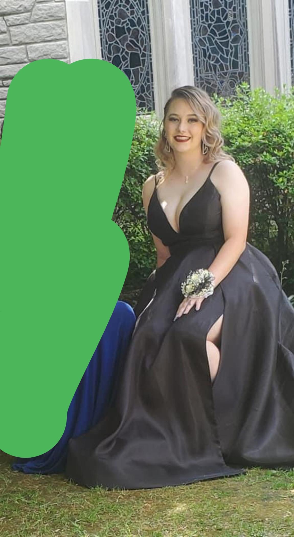 Sherri Hill Size 8 Prom Satin Black Ball Gown on Queenly