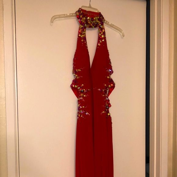 Blush Prom Size 4 Prom Red Floor Length Maxi on Queenly