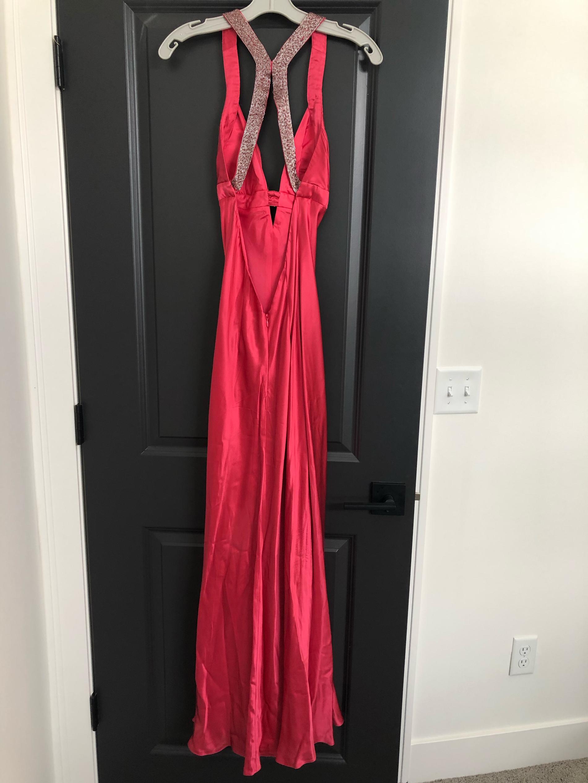 Adrian Mattox Niteline Size 6 Prom Satin Pink Cocktail Dress