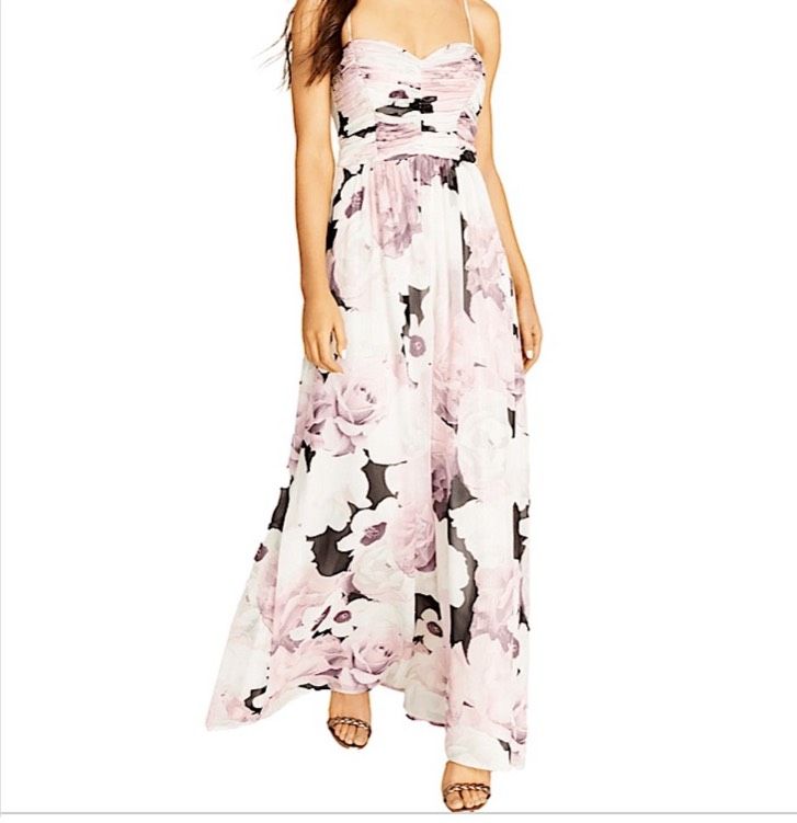 Size 2 Prom Floral Multicolor Floor Length Maxi on Queenly