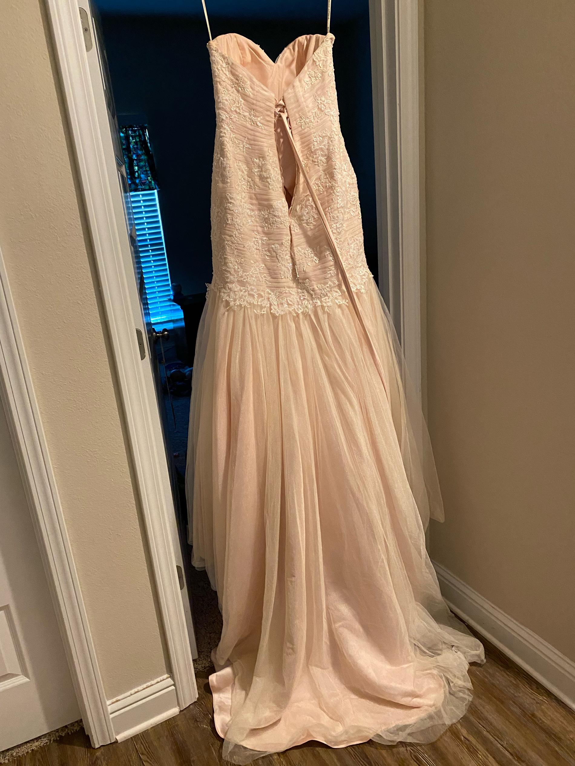 Maggie Sottero Size 8 Pink Mermaid Dress on Queenly