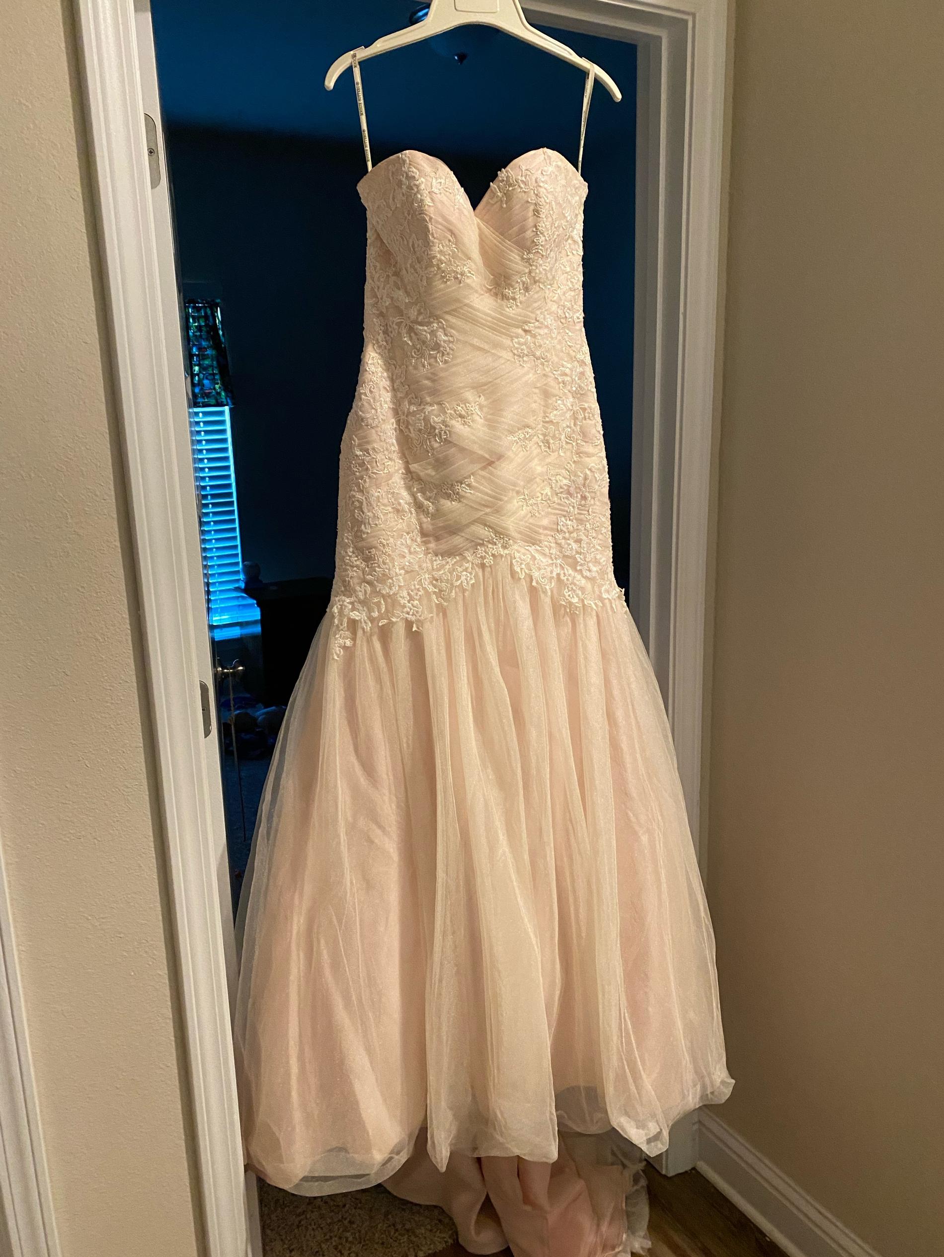 Maggie Sottero Size 8 Pink Mermaid Dress on Queenly