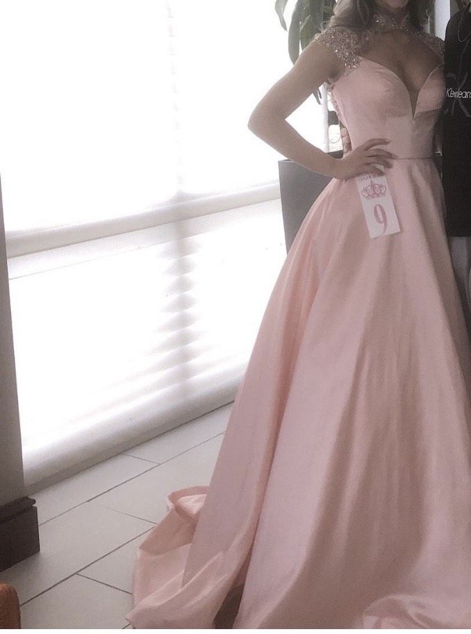 Sherri Hill Size 0 Satin Light Pink Ball Gown on Queenly