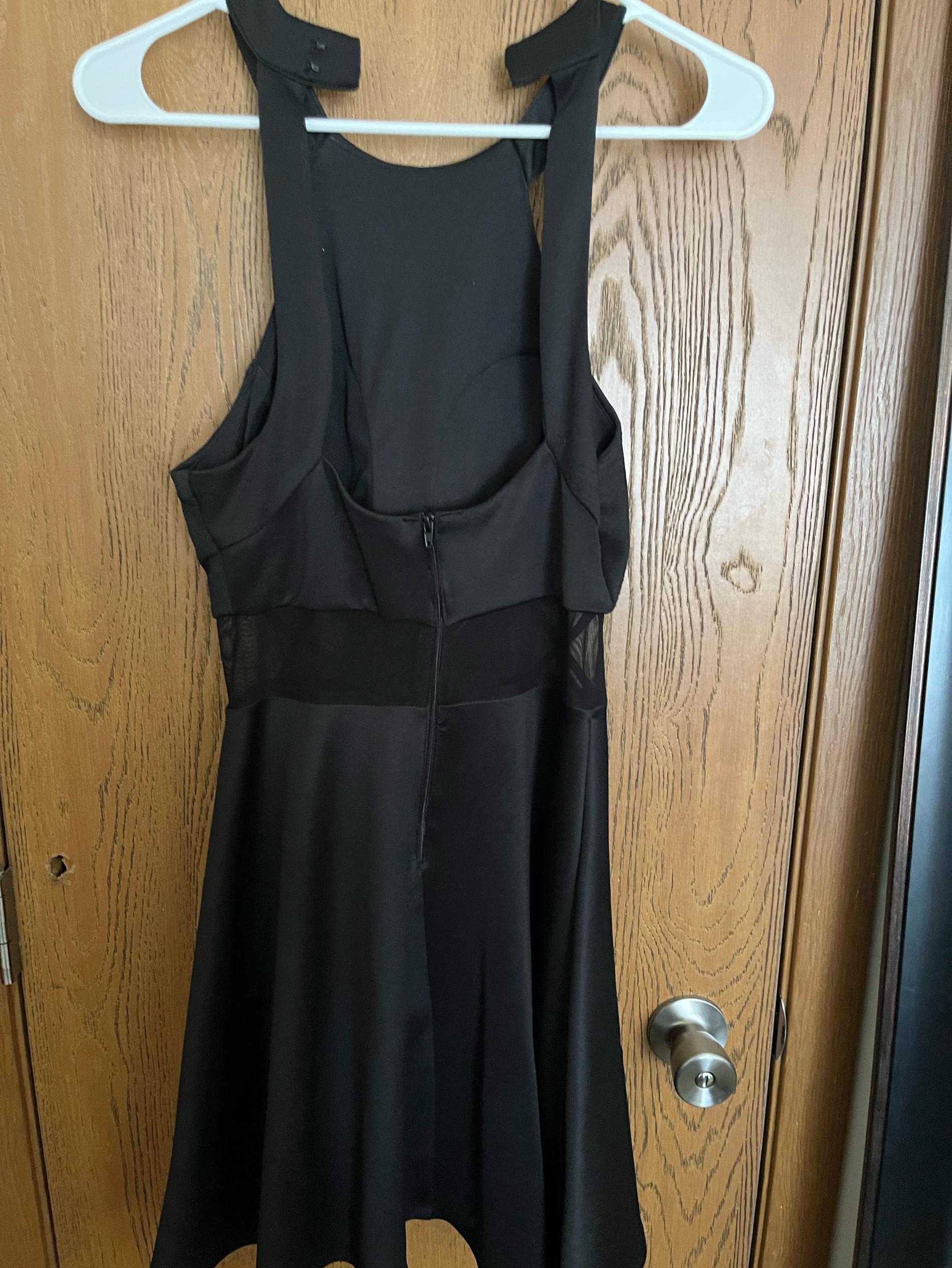 Size 6 Sheer Black Cocktail Dress on Queenly