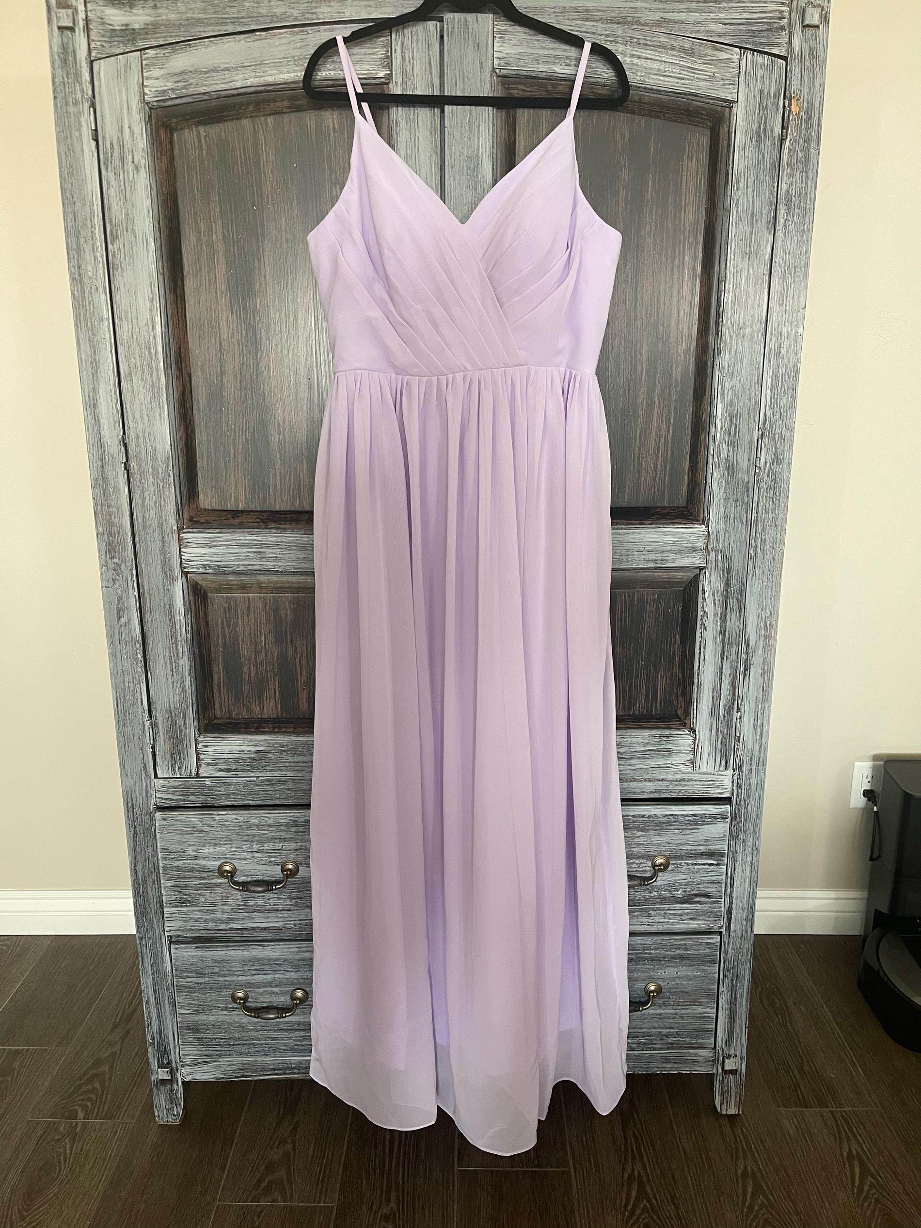 Plus Size 16 Prom Lace Purple A-line Dress on Queenly