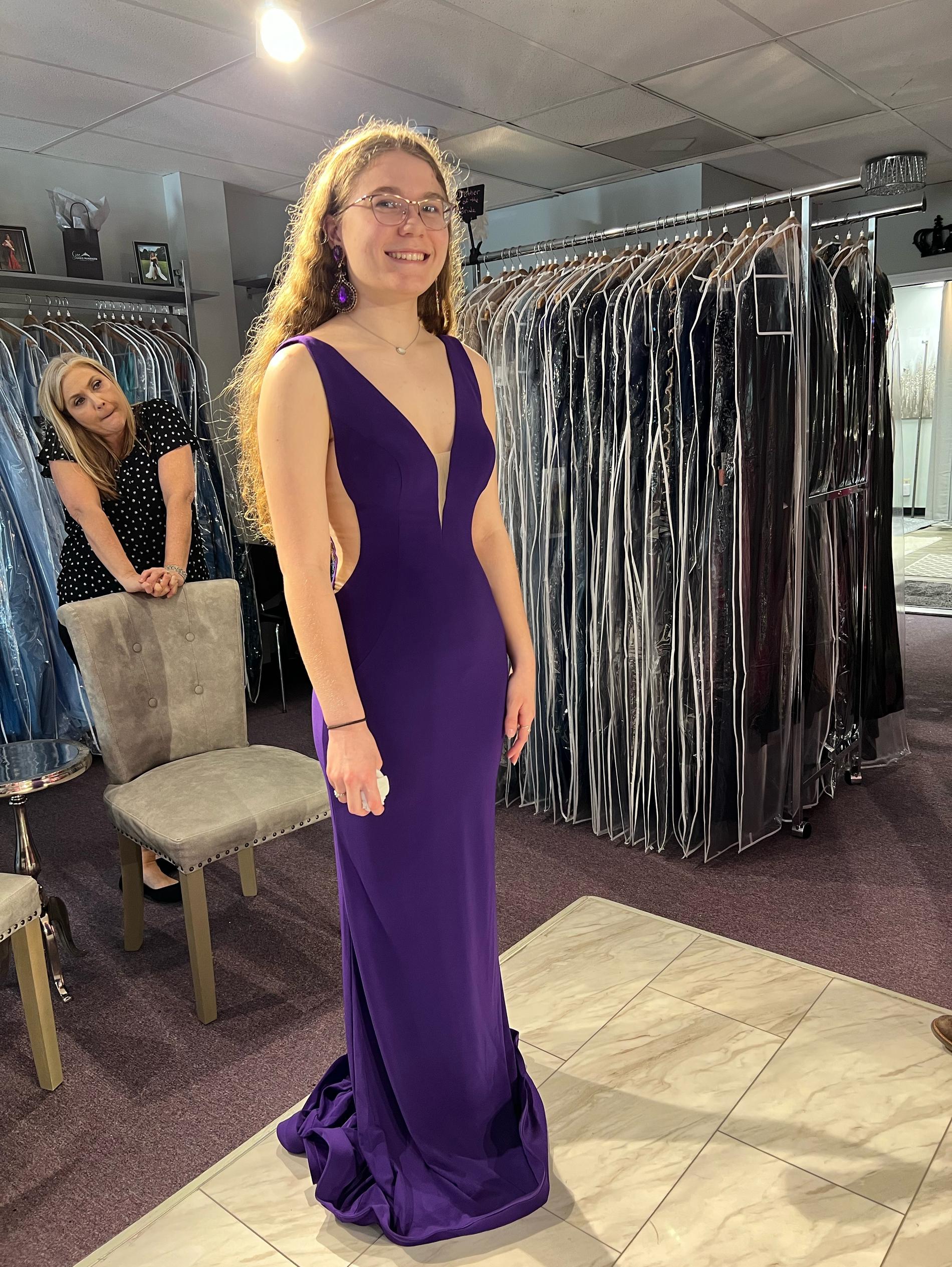 Jovani Size 2 Prom Purple Floor Length Maxi on Queenly