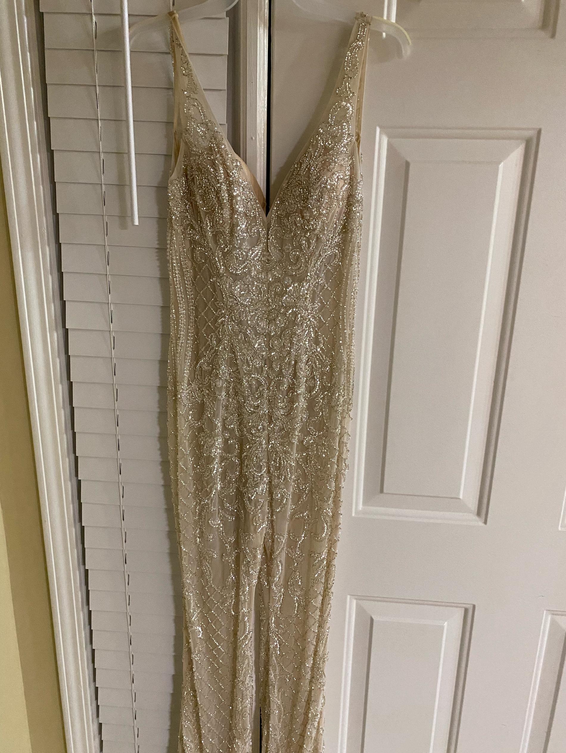 Size 0 Nude Formal Jumpsuit on Queenly