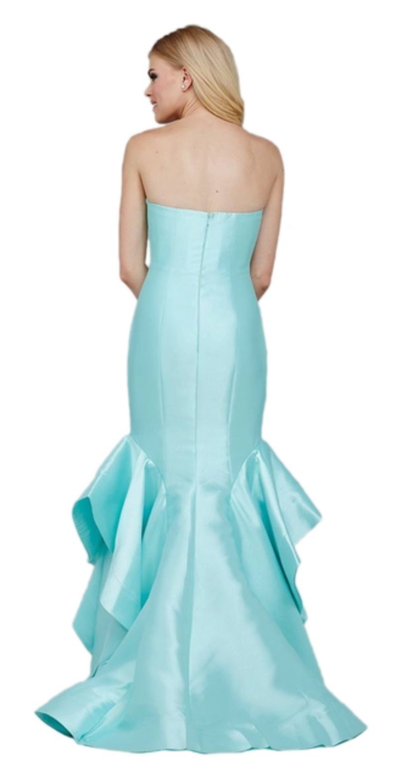 Jovani Size 14 Prom Strapless Light Green Mermaid Dress on Queenly