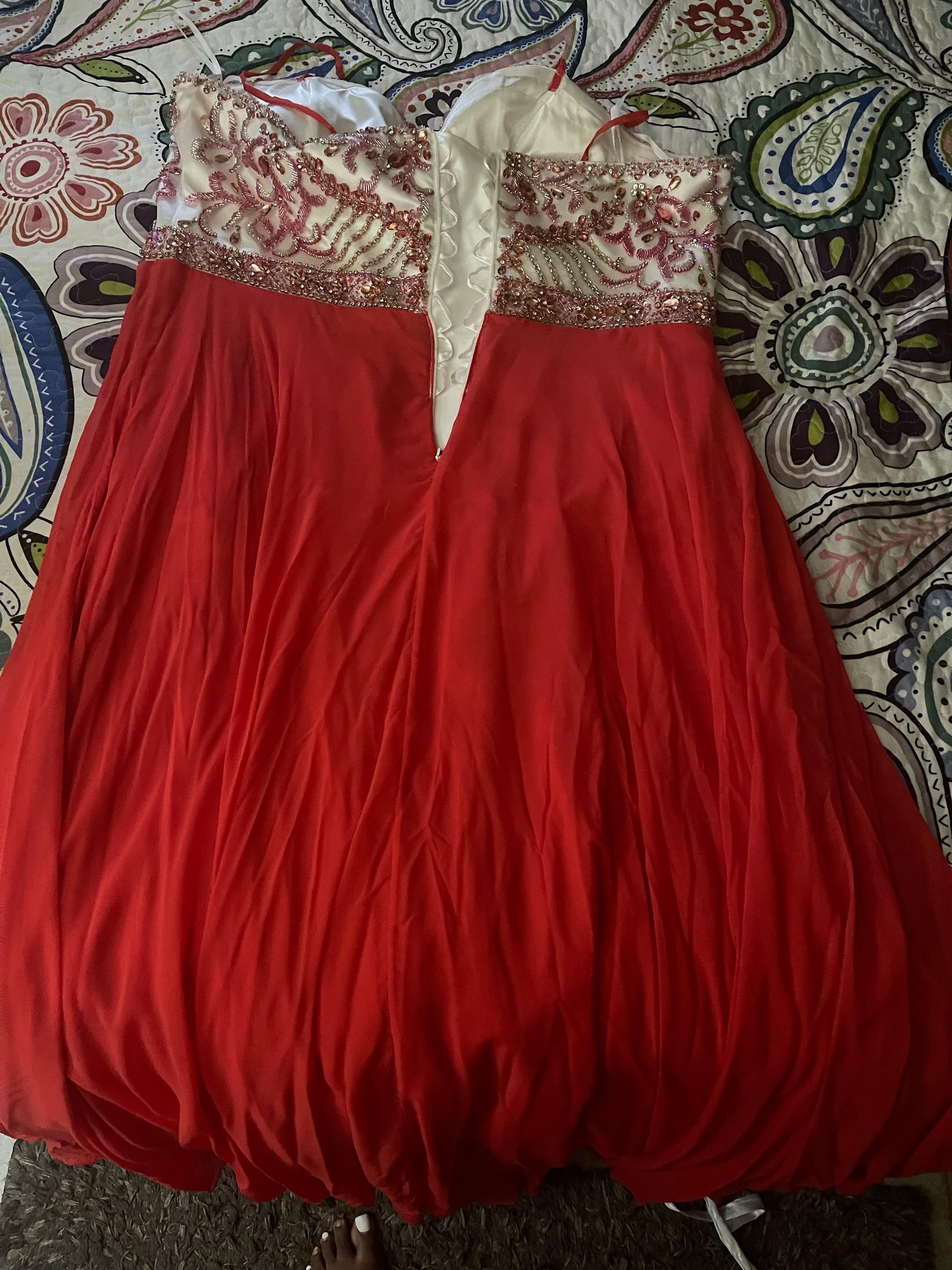 Plus Size 22 Red Floor Length Maxi on Queenly