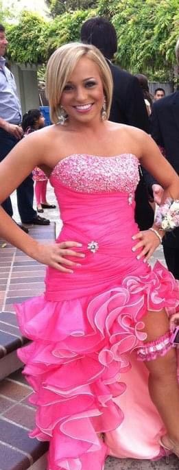 Size 4 Prom Strapless Light Pink Dress With Train on Queenly