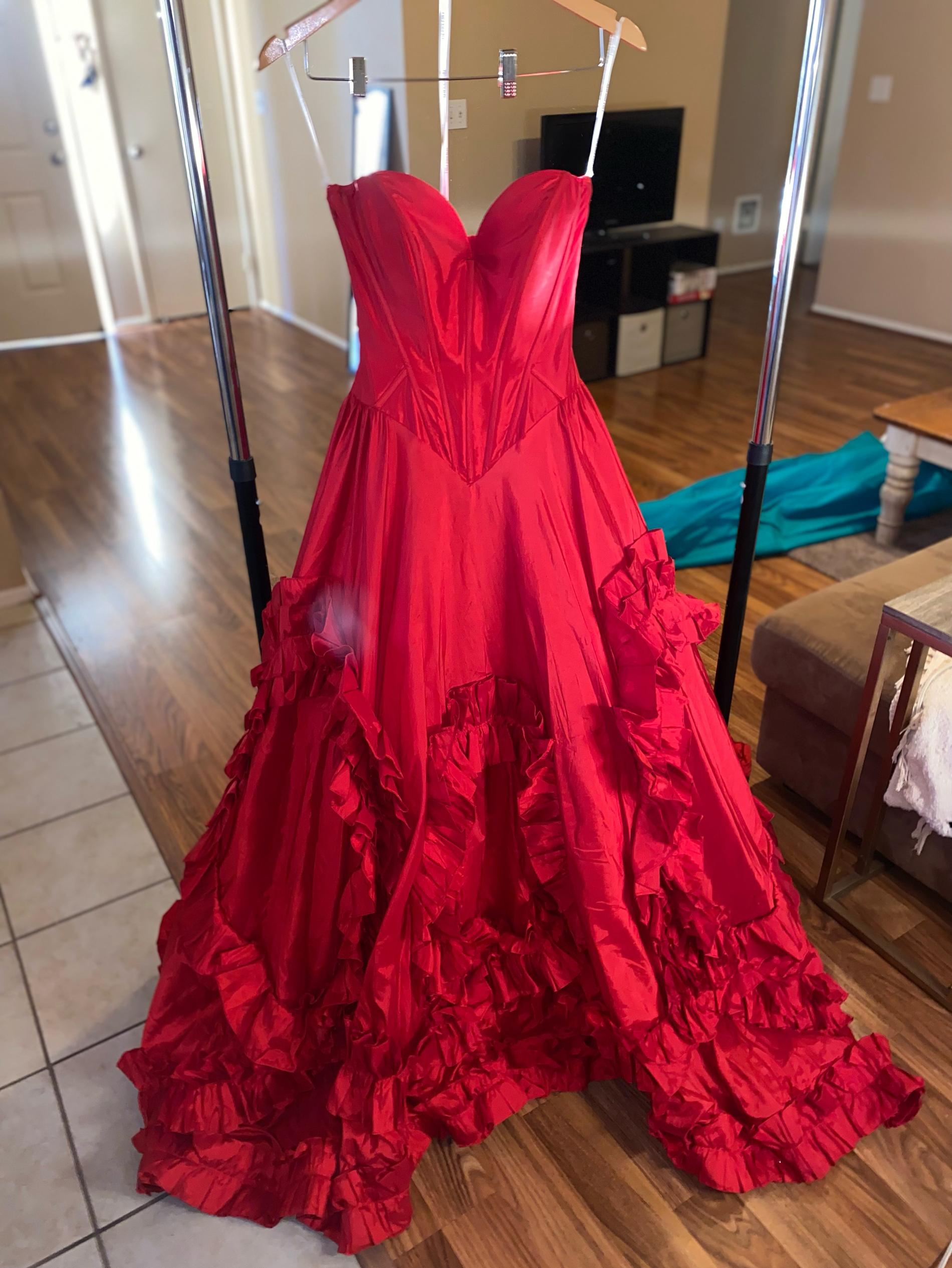 Sherri Hill Size 2 Red Ball Gown on Queenly