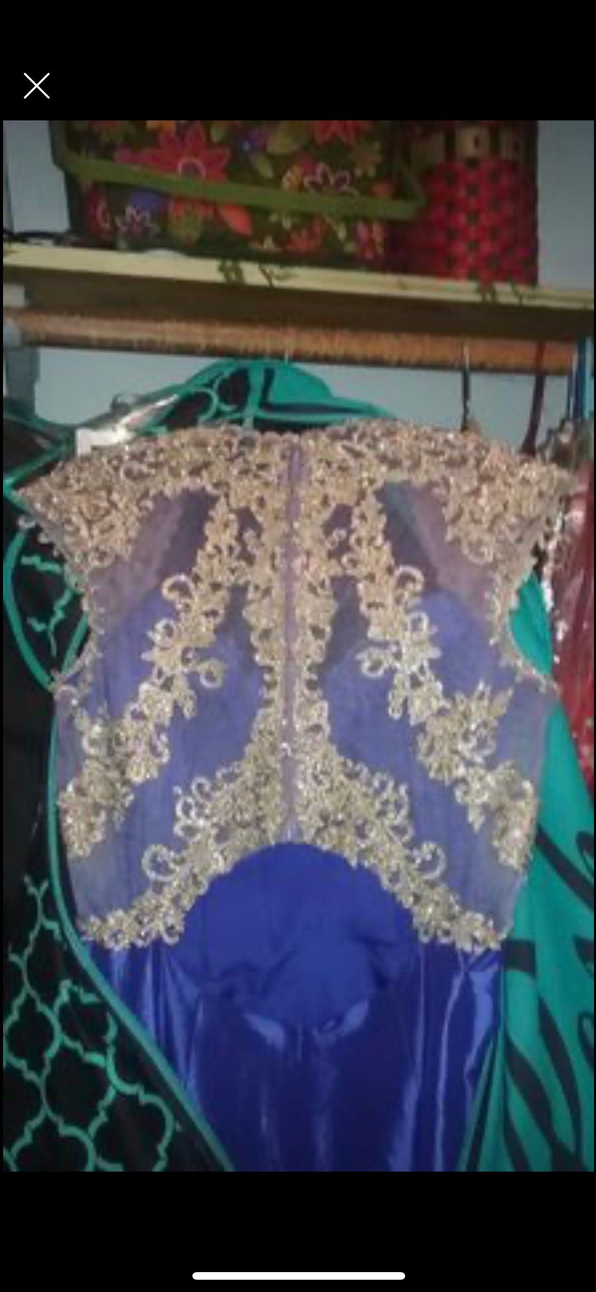 Size 10 Prom Lace Royal Blue A-line Dress on Queenly