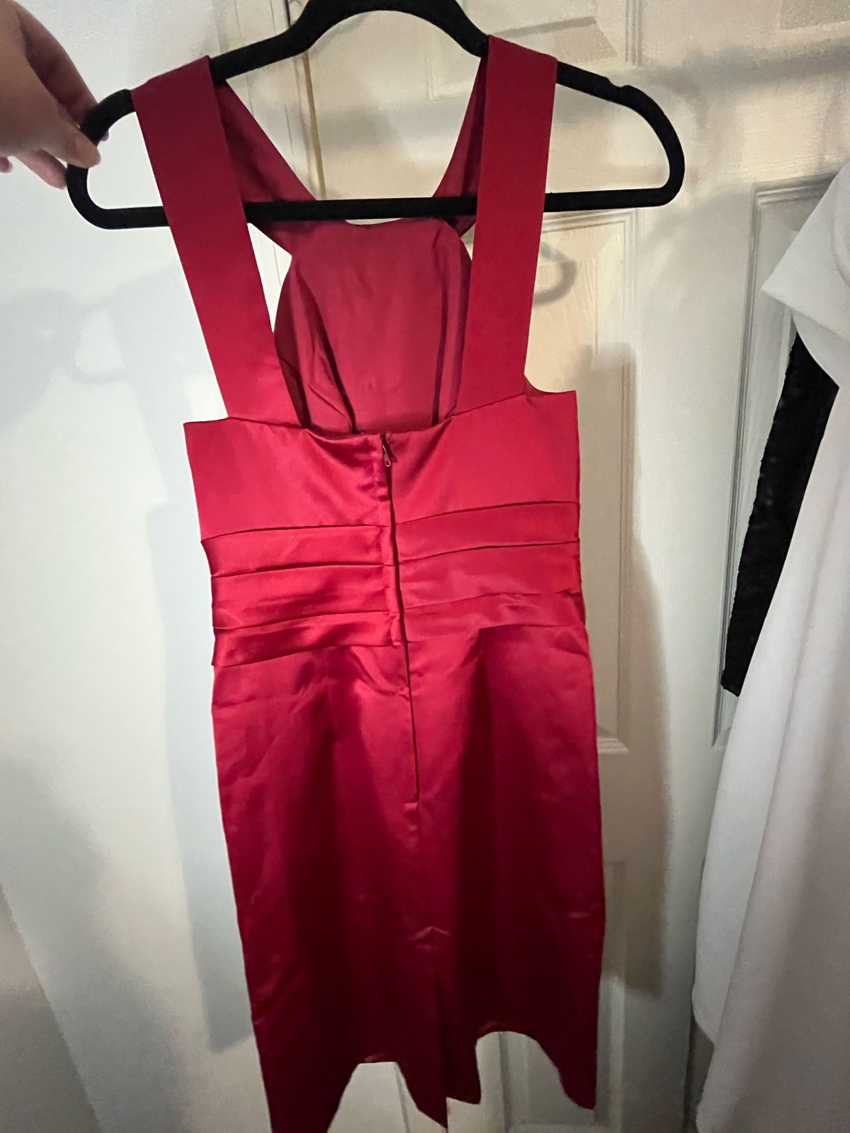David's Bridal Size 2 Bridesmaid Red Cocktail Dress on Queenly
