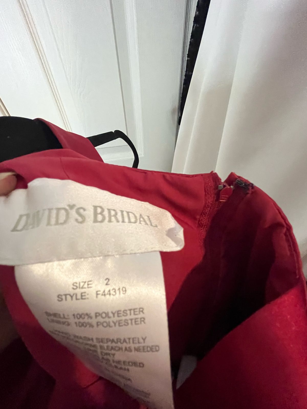David's Bridal Size 2 Bridesmaid Red Cocktail Dress on Queenly