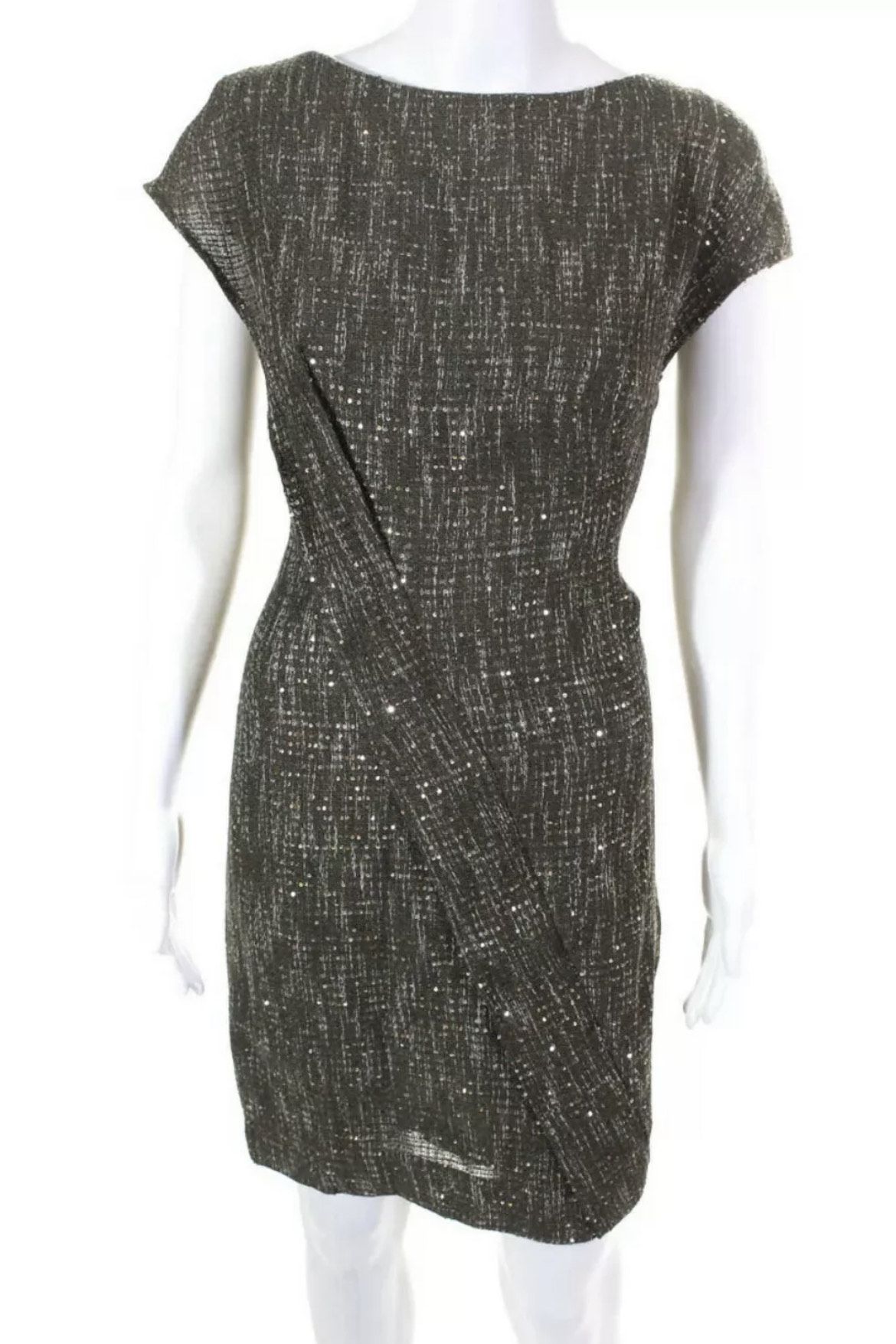 Escada Size 6 Sequined Green Cocktail Dress on Queenly