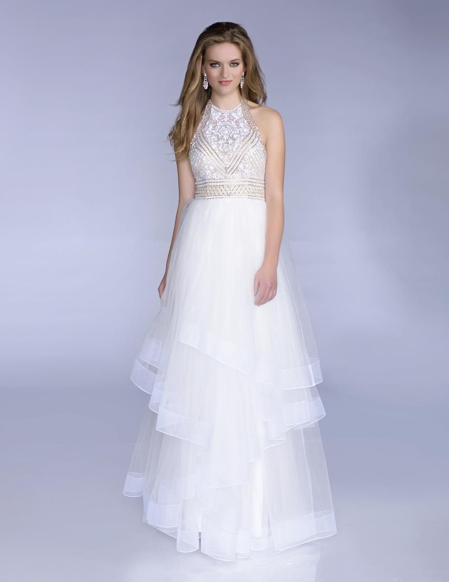Style 16187 Envious Couture Size 6 Prom White A-line Dress on Queenly