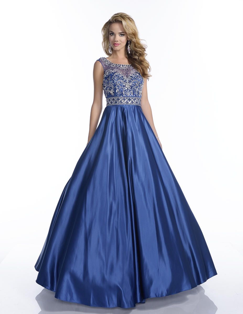 Style 16047 Envious Couture Plus Size 18 Pageant Satin Royal Blue Ball Gown on Queenly