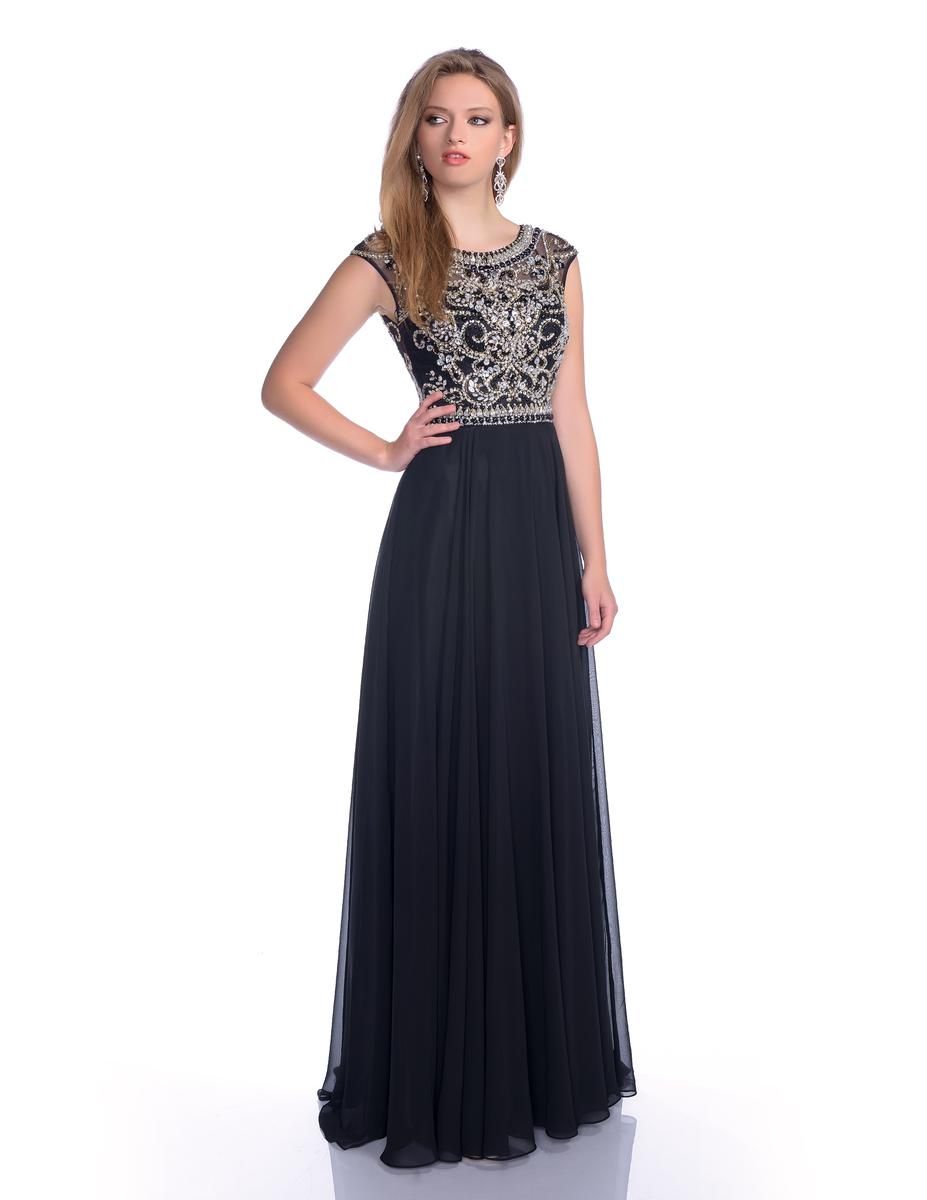 Style 16050 Envious Couture Plus Size 16 Pageant Black Floor Length Maxi on Queenly