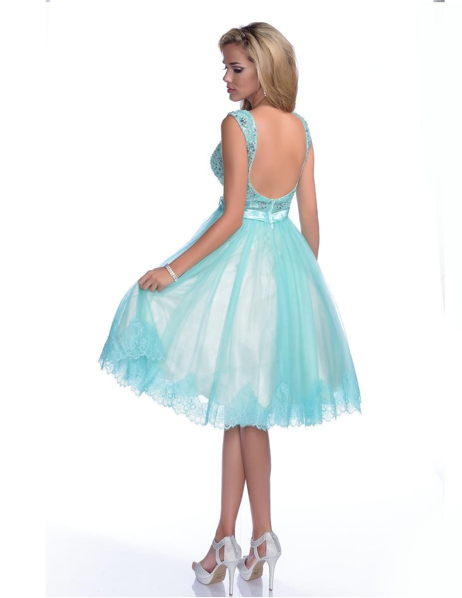 Style 16131 Envious Couture Plus Size 16 Homecoming Lace Light Blue Cocktail Dress on Queenly