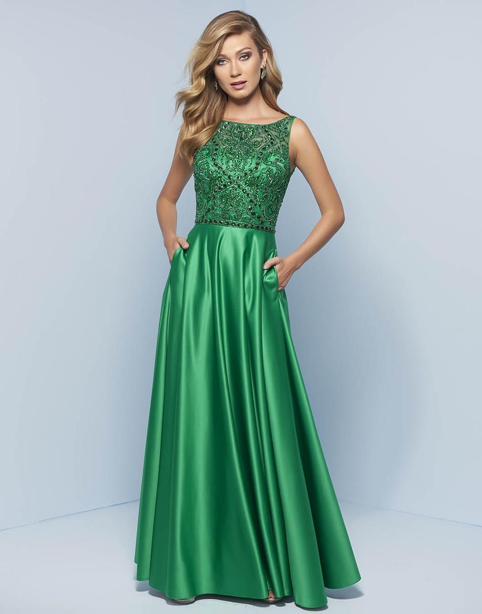 Style J830 Splash Prom Size 2 Prom Satin Green Floor Length Maxi on Queenly