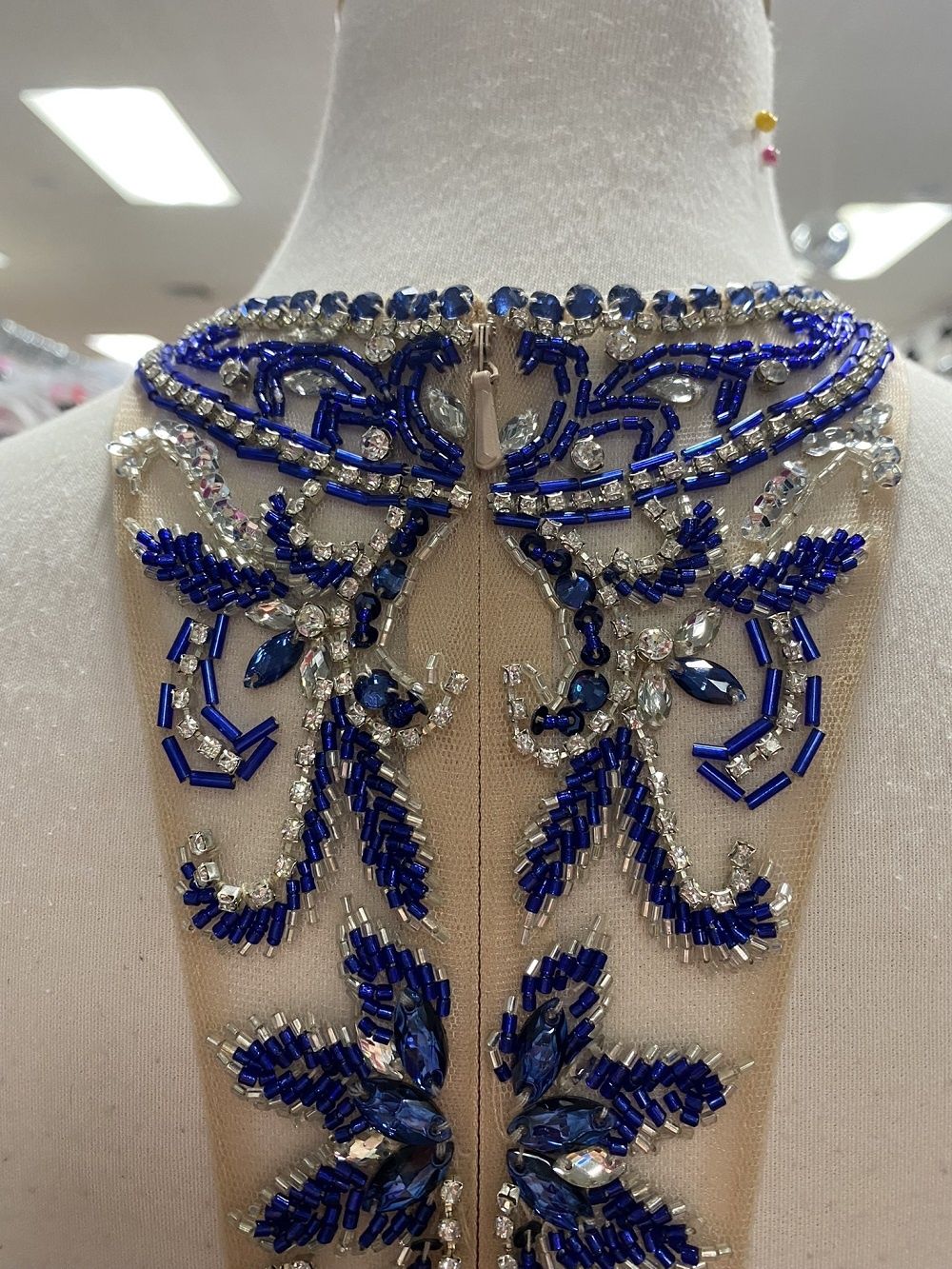 Style J742 Splash Prom Size 8 Prom Navy Blue Side Slit Dress on Queenly
