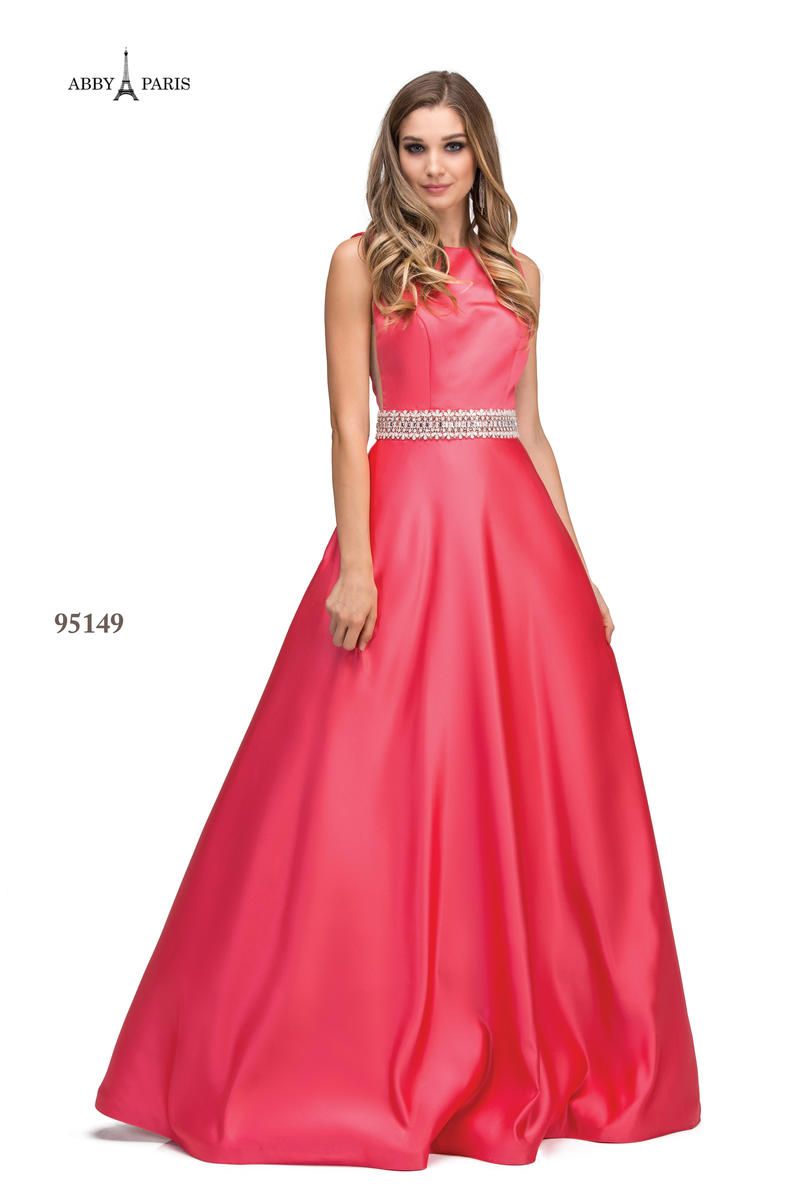 Style 95149 Lucci Lu Size 10 Satin Coral A-line Dress on Queenly