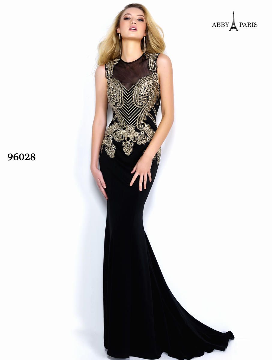 Style 96028 Lucci Lu Size 14 Black Floor Length Maxi on Queenly