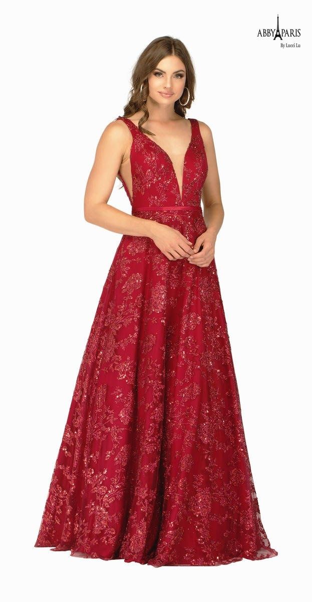 Style 90010 Lucci Lu Size 2 Prom Lace Red A-line Dress on Queenly
